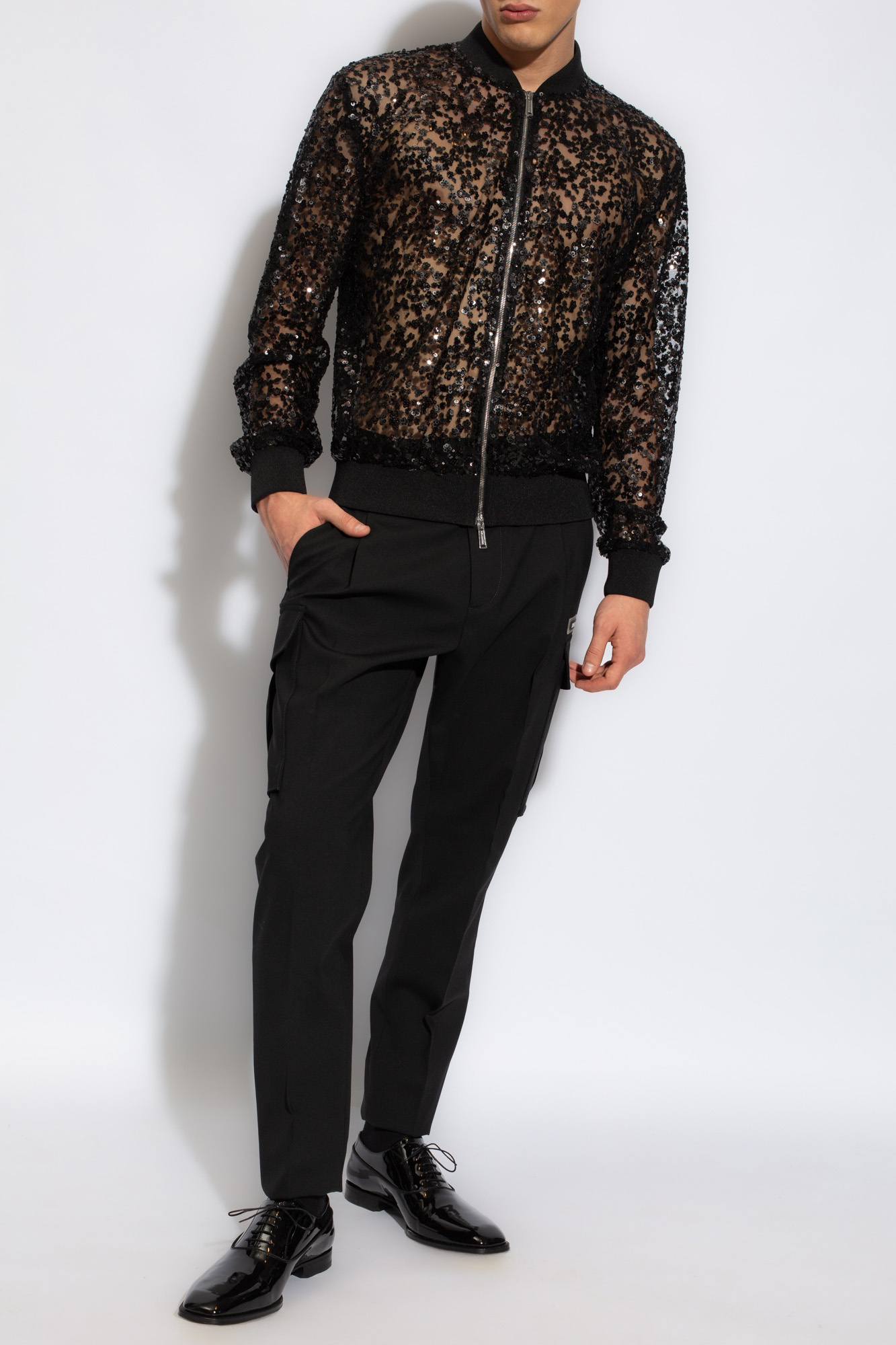 Shop Dsquared2 Utility One Pleat Tapered Trousers In Black