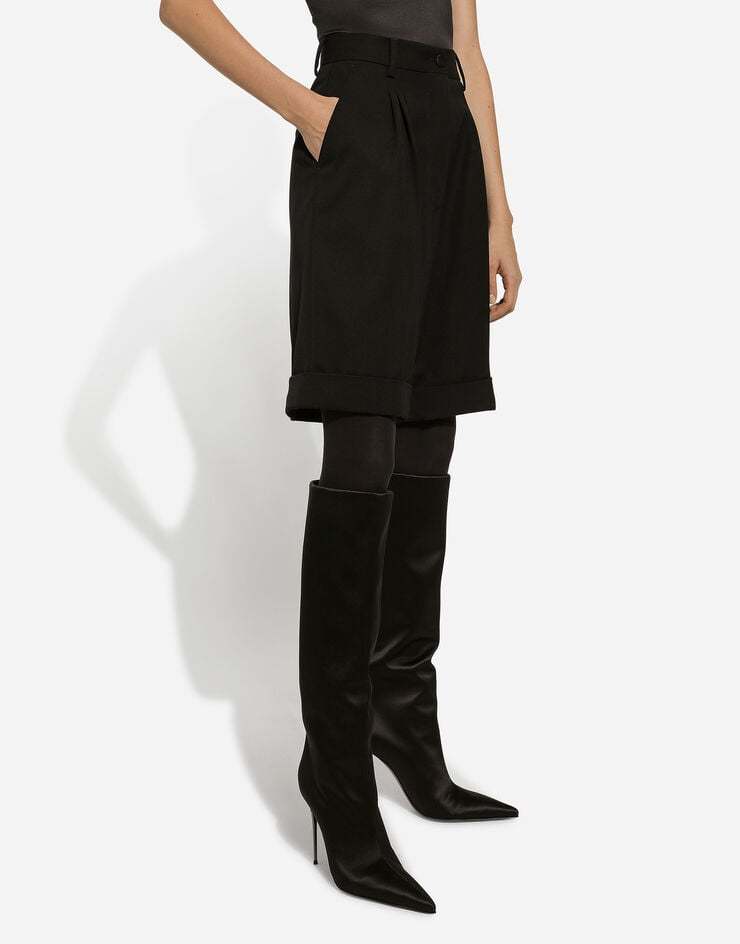 Dolce & Gabbana High-waist Tailored Shorts In Black