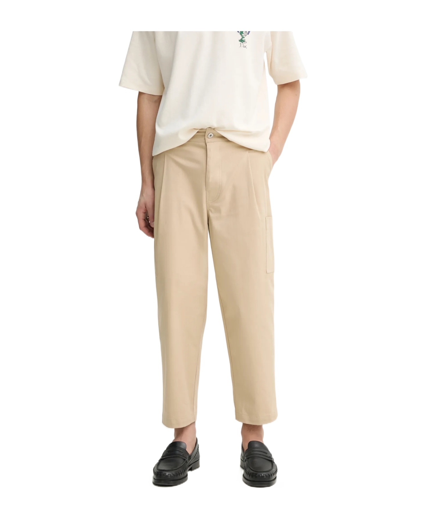 Drôle De Monsieur Straight-leg Cargo Trousers In Nude
