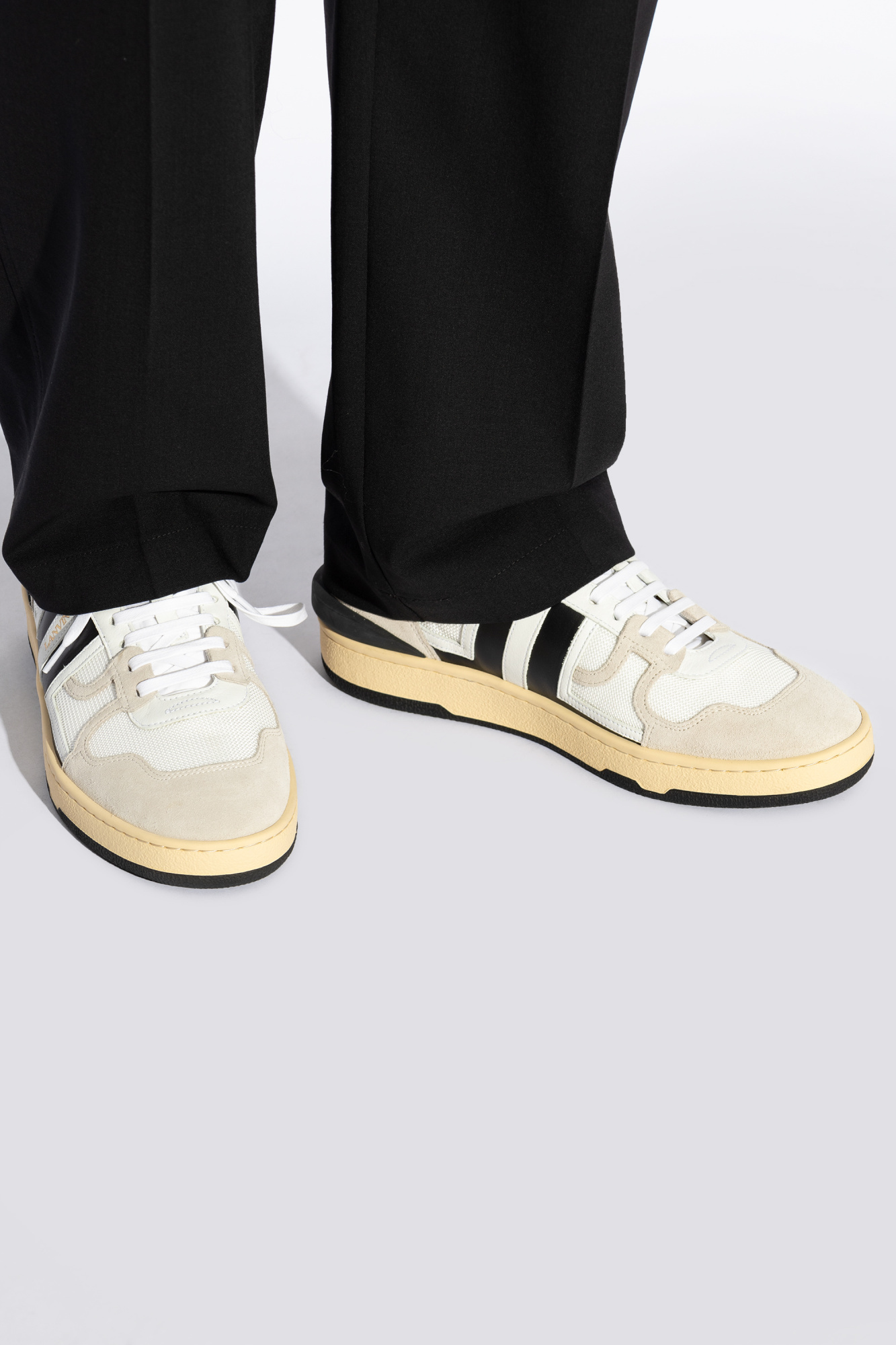 Shop Lanvin Clay Sneakers In Nude