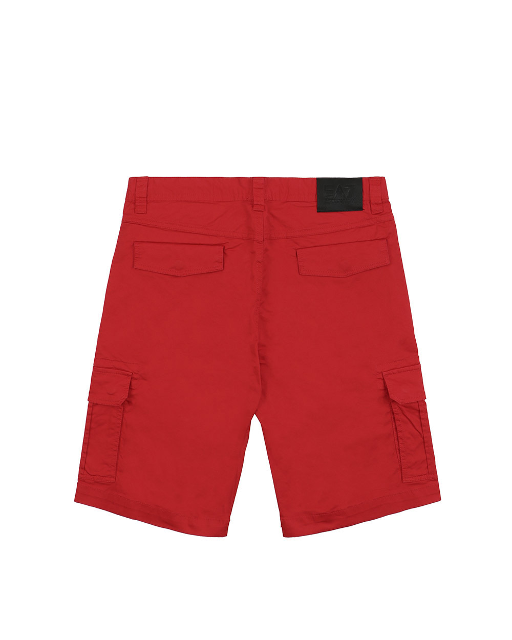 Ea7 Logo Patch Shorts In Red