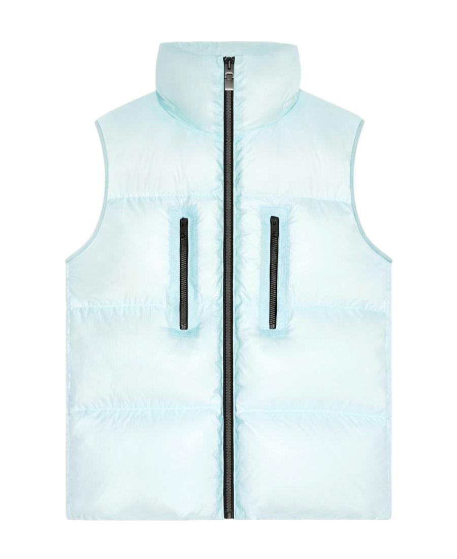 Givenchy Embroidered Sleeveless Down Vest In Blue