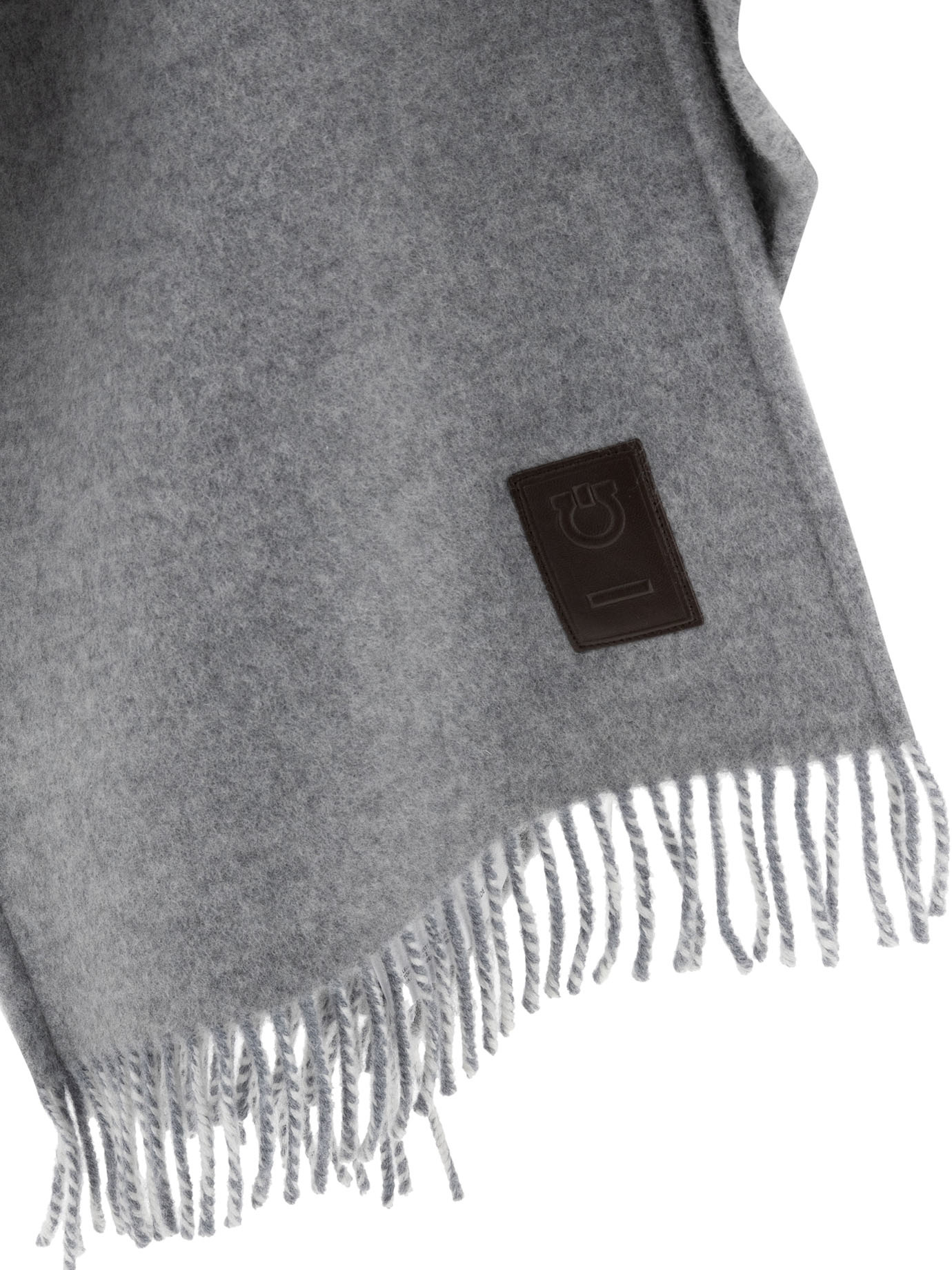 Ferragamo Fringed Scarf In Gray