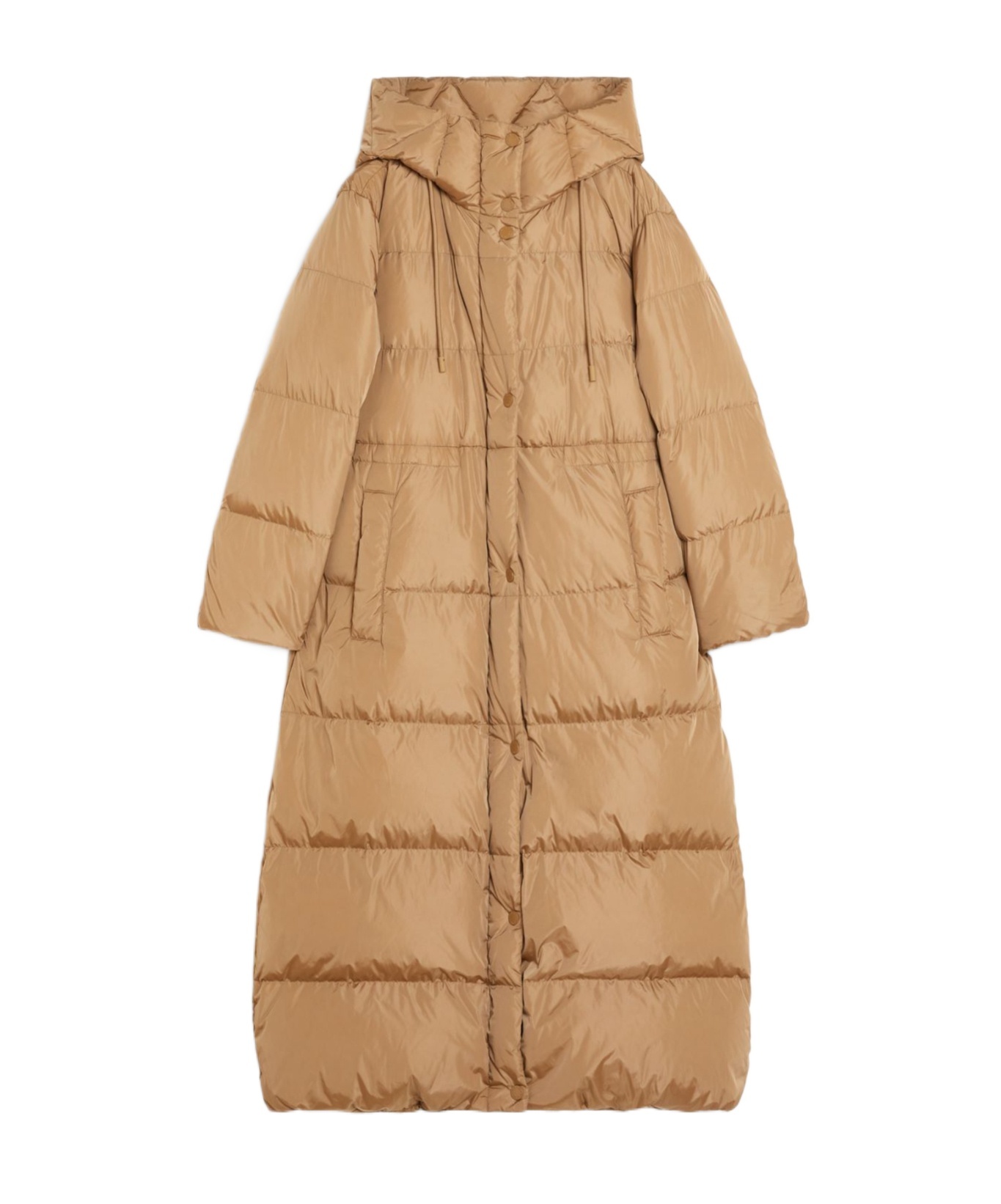 Weekend Max Mara Dolly Hooded Down Jacket In Nude