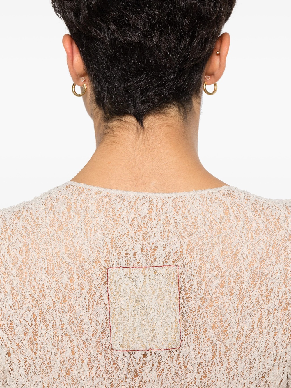 Uma Wang Teresa Round Neck Long Sleeves By  In White