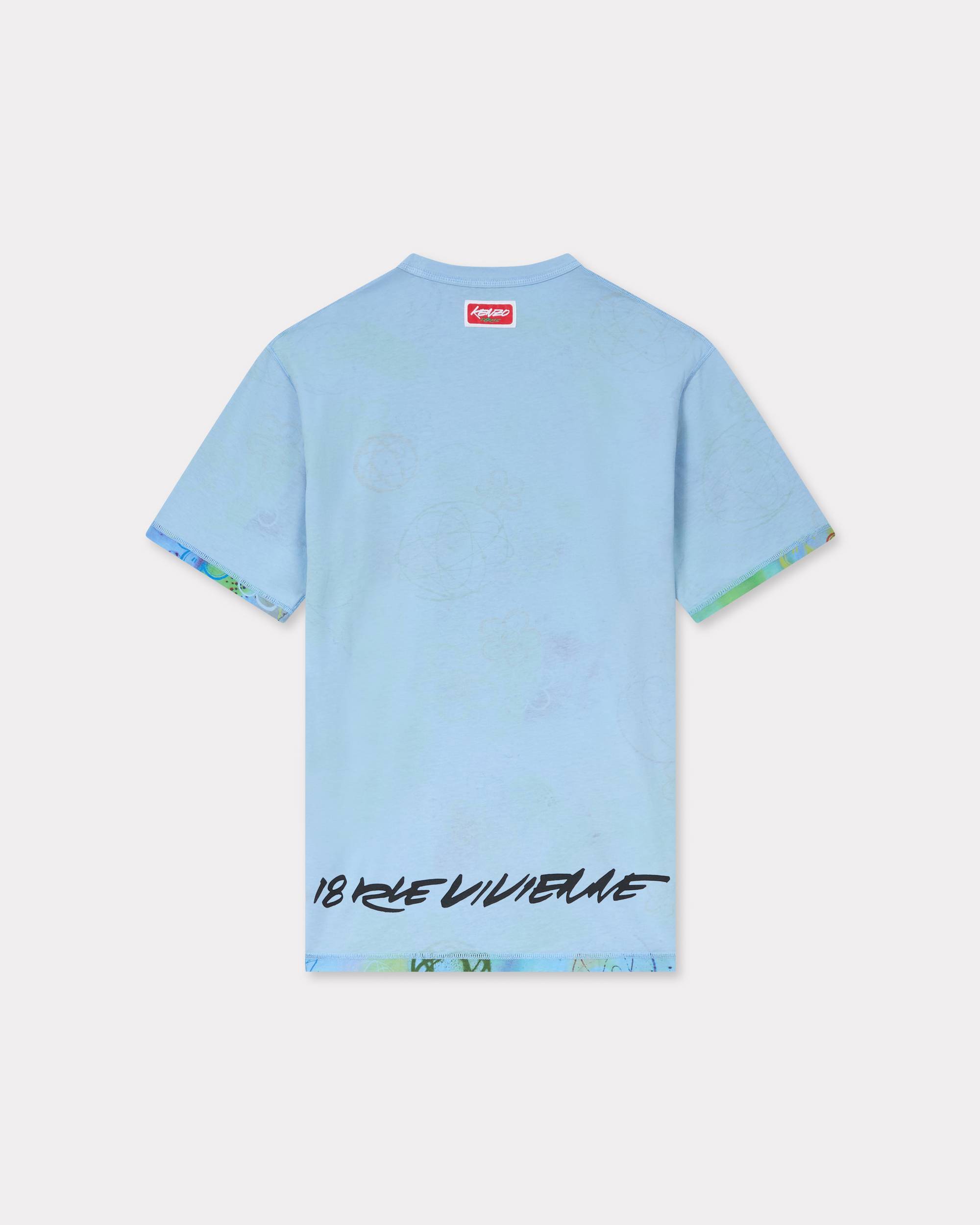 Kenzo Logo Printed Reversible Crewneck T-shirt In Blue