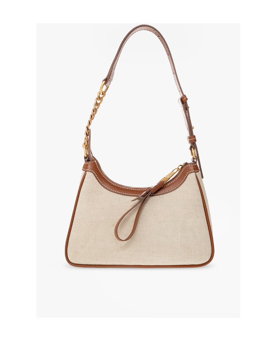 Balmain Logo-print Barmy Shoulder Bag In Nude