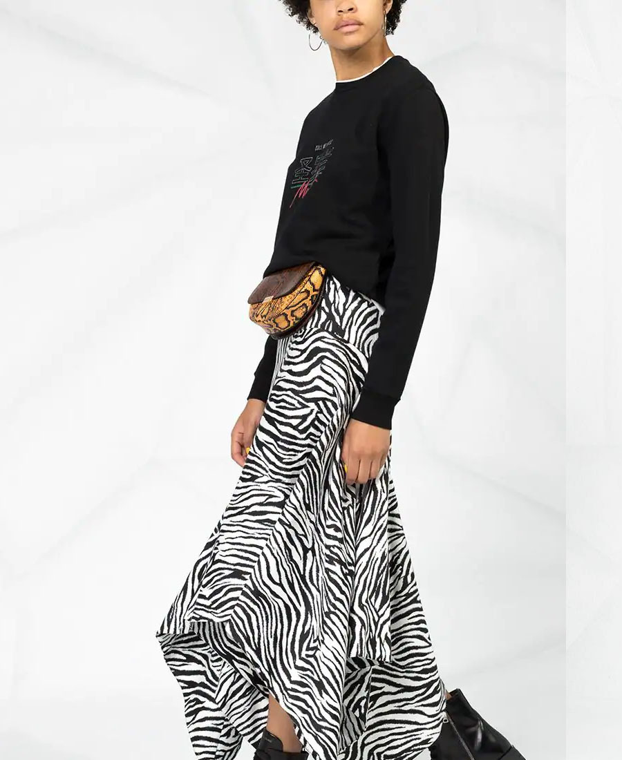 Saint Laurent Logo Printed Sweater In Black