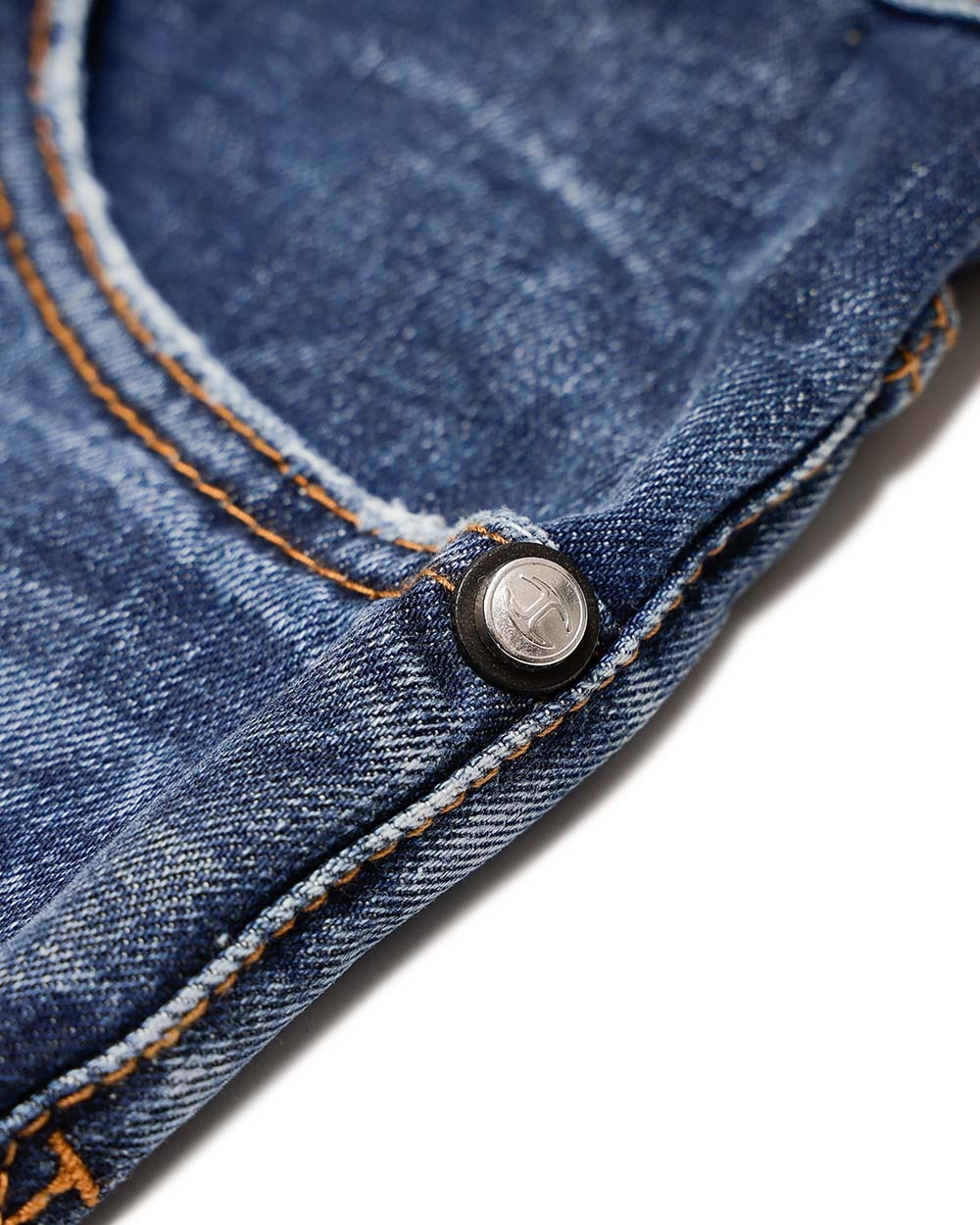Just Cavalli Logo Denim Shorts In Blue