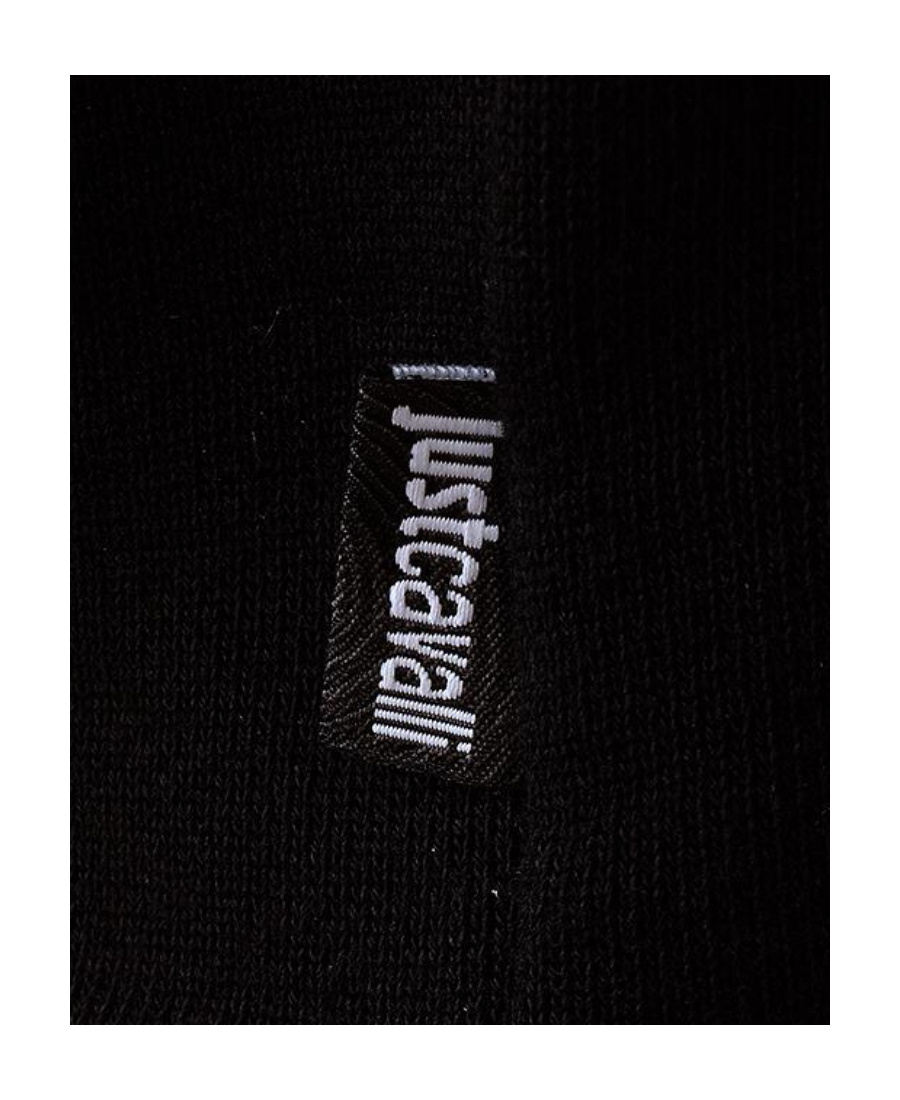 Just Cavalli Logo Embroidered Sports Sweater In Black