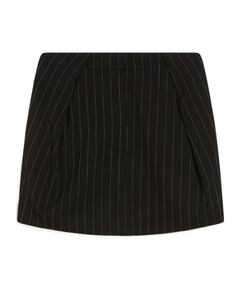 Sportmax Pinstripe Miniskirt In Black