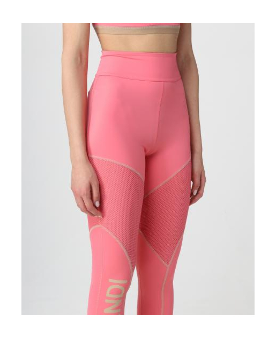 Fendi Logo Leggings In Pink
