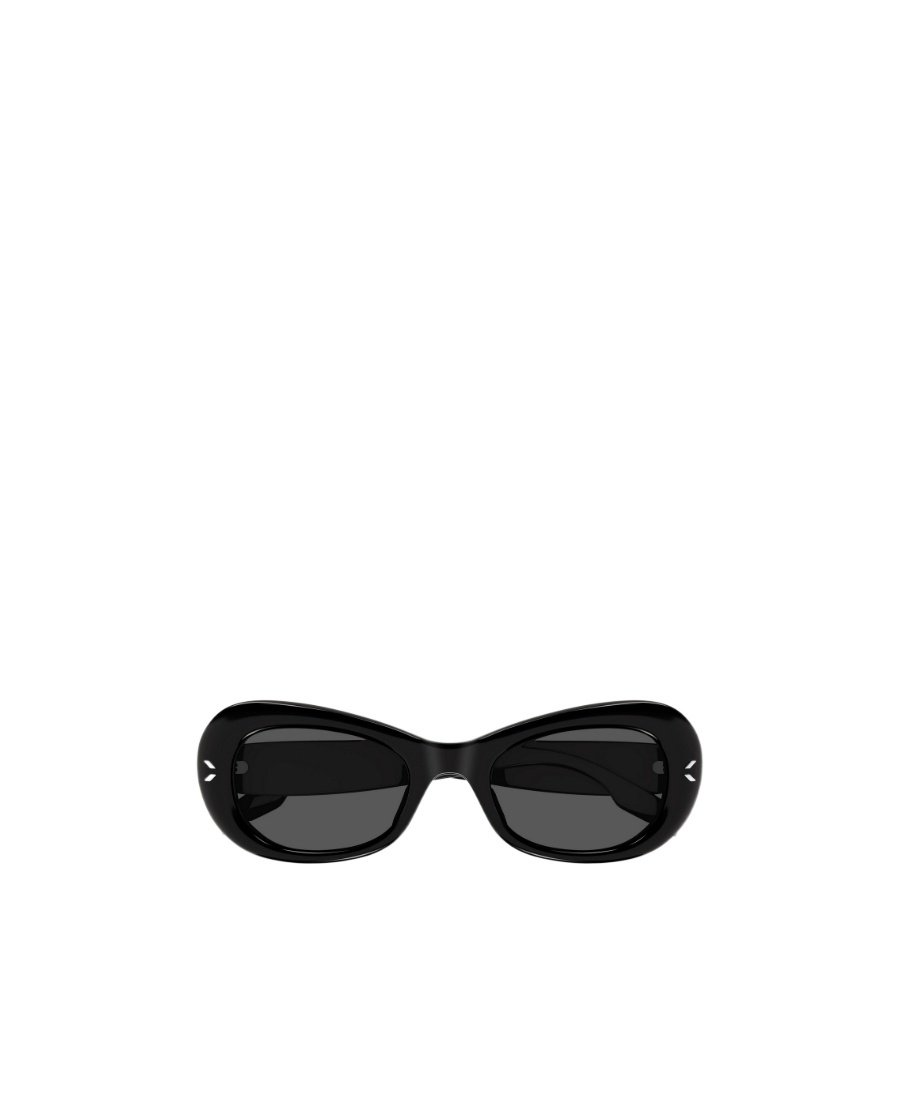 Alexander Mcqueen Oval-frame Sunglasses In Black