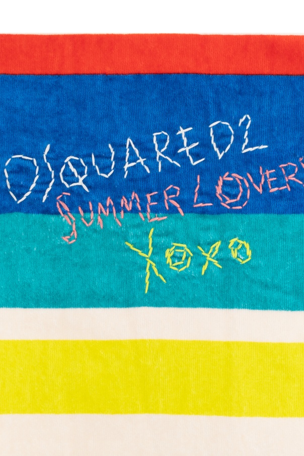 Dsquared2 Logo Beach Towel In Multicolor