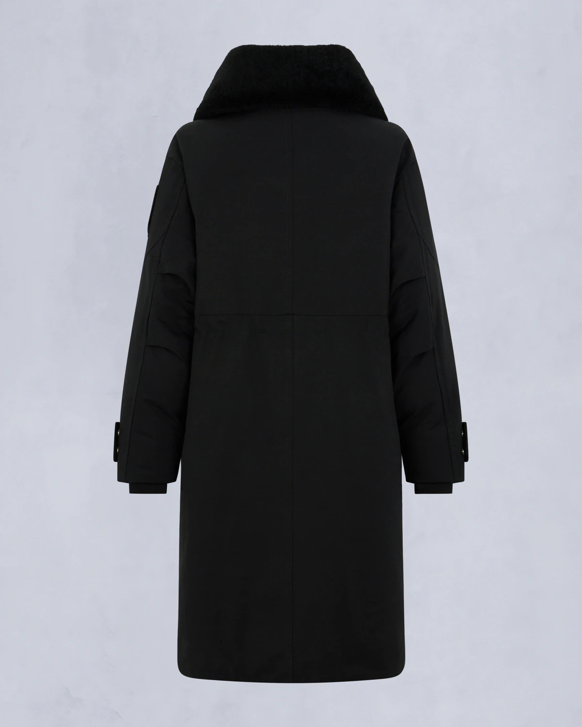 Moose Knuckles Long Sleeve Down Jacket In Black