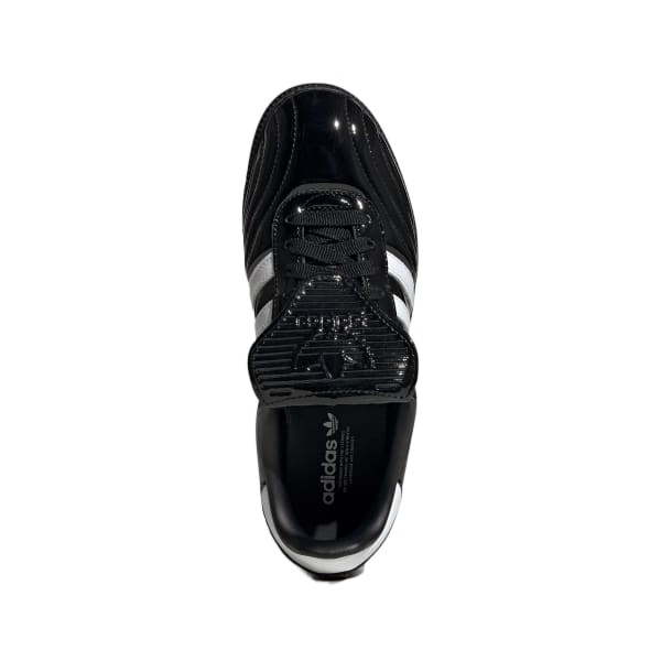 Adidas Originals Samba Lt Leather-trimmed Patent-leather Sneakers In Black
