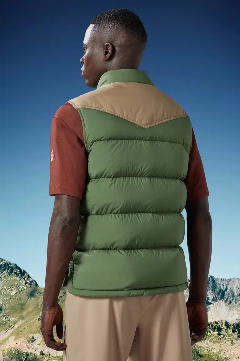 Moncler Grenoble Veny Nylon Quilted Down Vest In Green