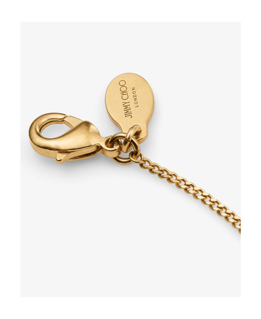 Jimmy Choo Diamond Jc Chain Necklace In Yellow