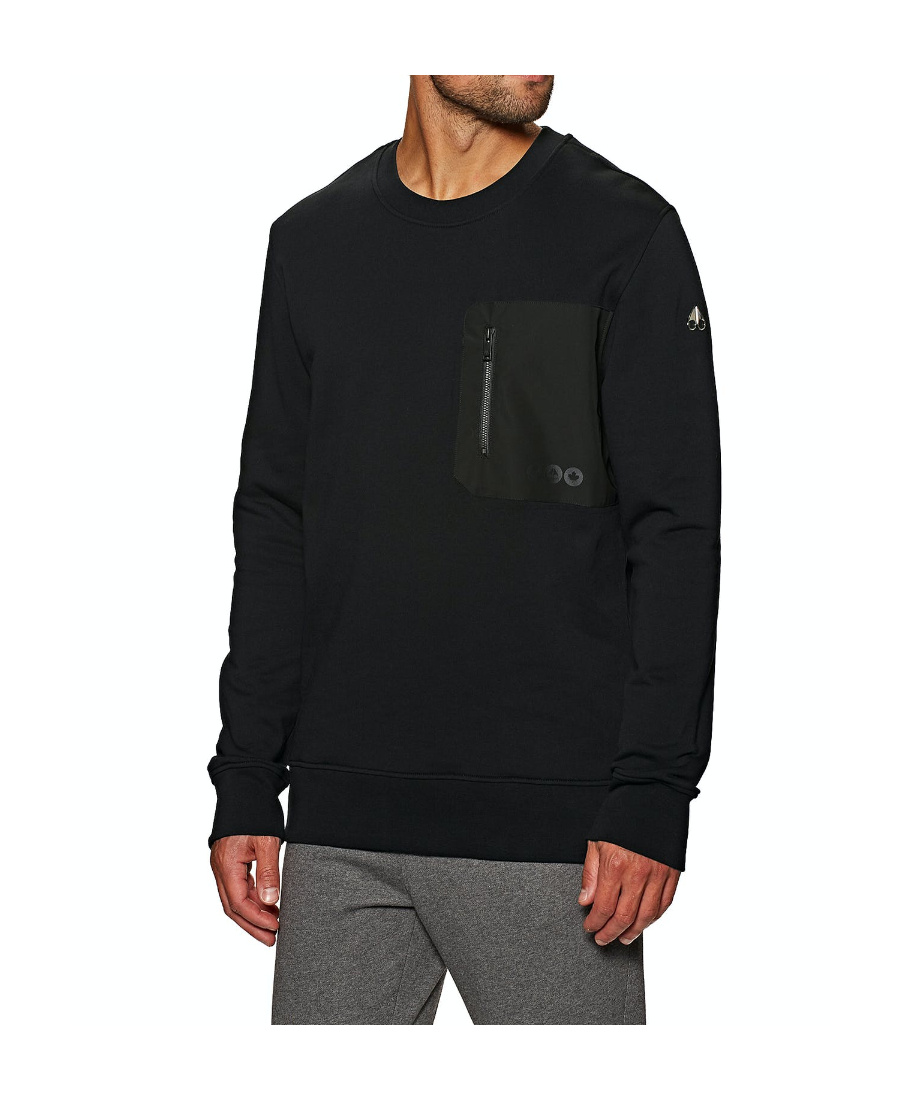 Moose Knuckles Logo Details Sweater In Black