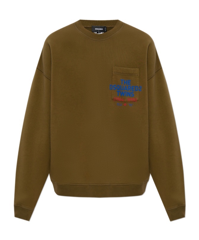 Dsquared2 Logo-print Sweatshirt In Brown