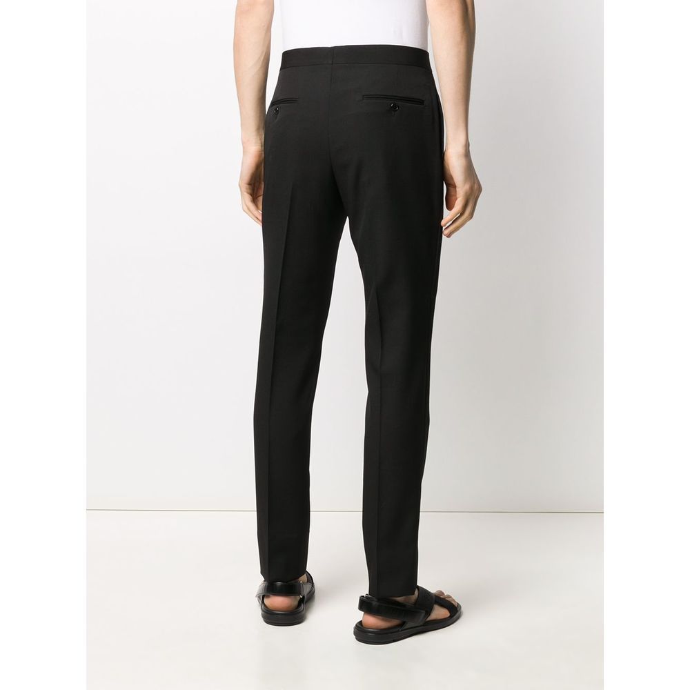 Saint Laurent Side-stripe Tailored Trousers In Black