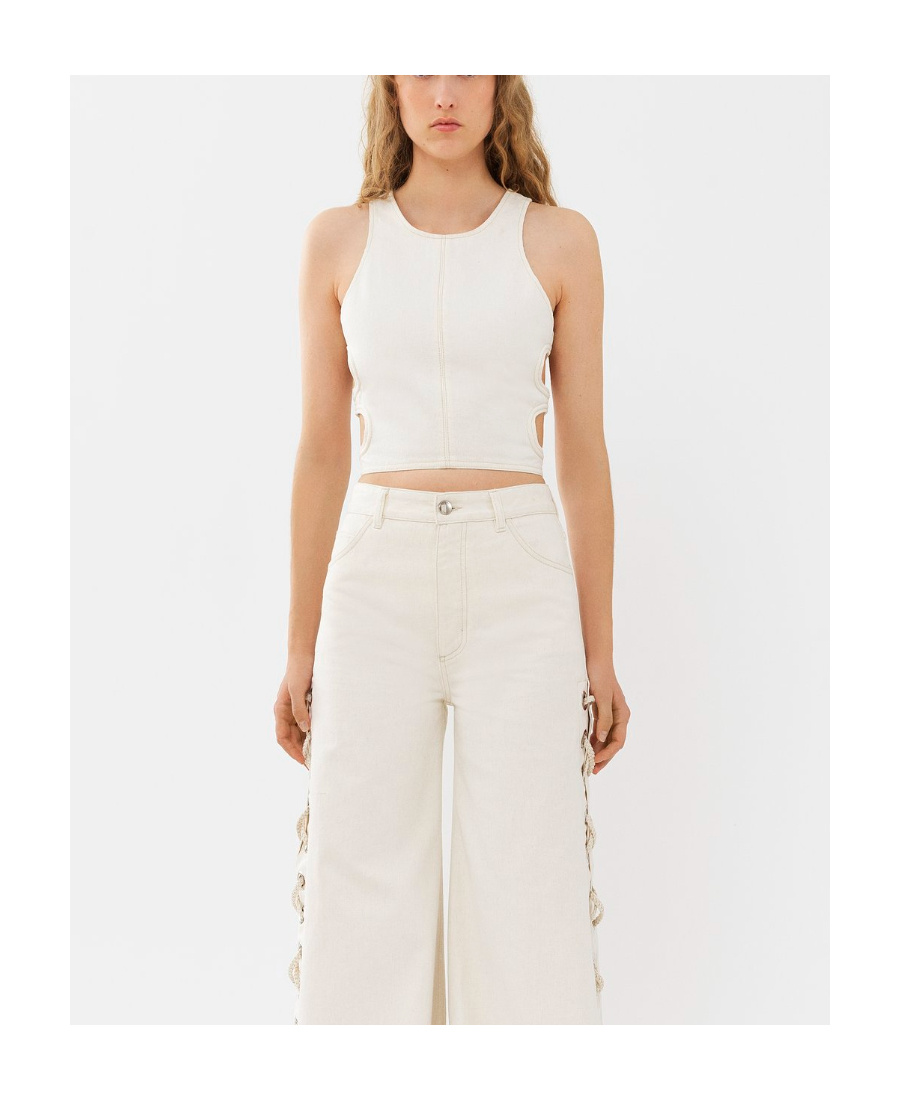 Chloé Hollowed-out Cut Vest In White