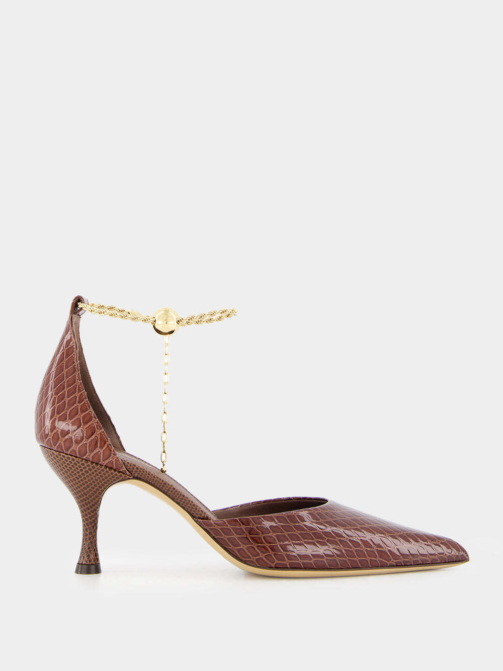 Ferragamo Pointed High Heels In Brown