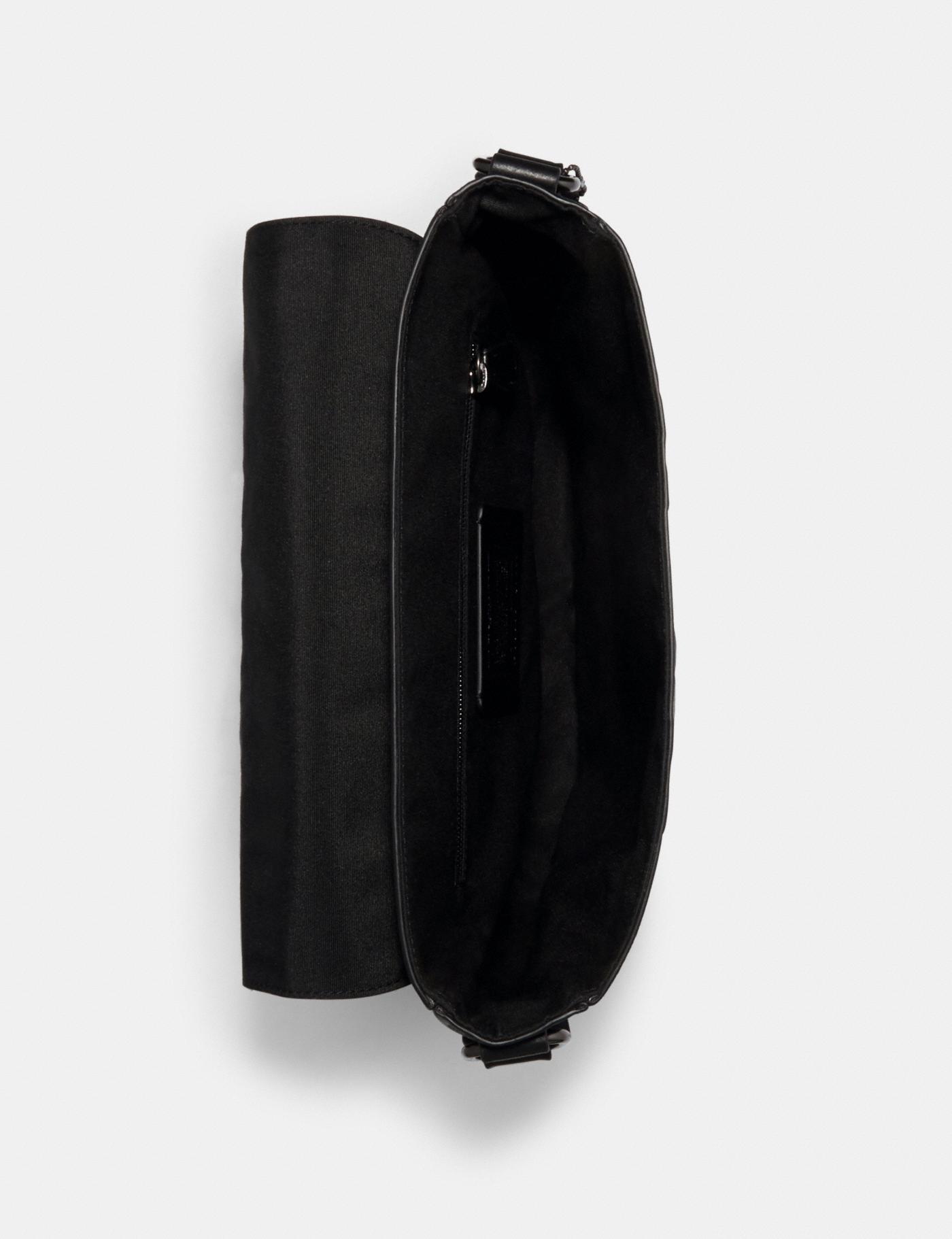 Coach Logo Strap Satchel In Black