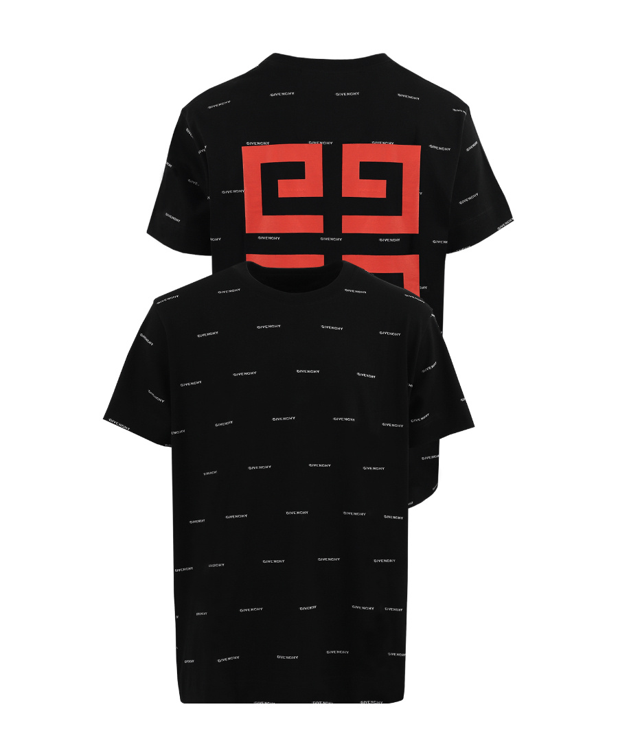 Givenchy 4g Logo-print Cotton T-shirt In Black