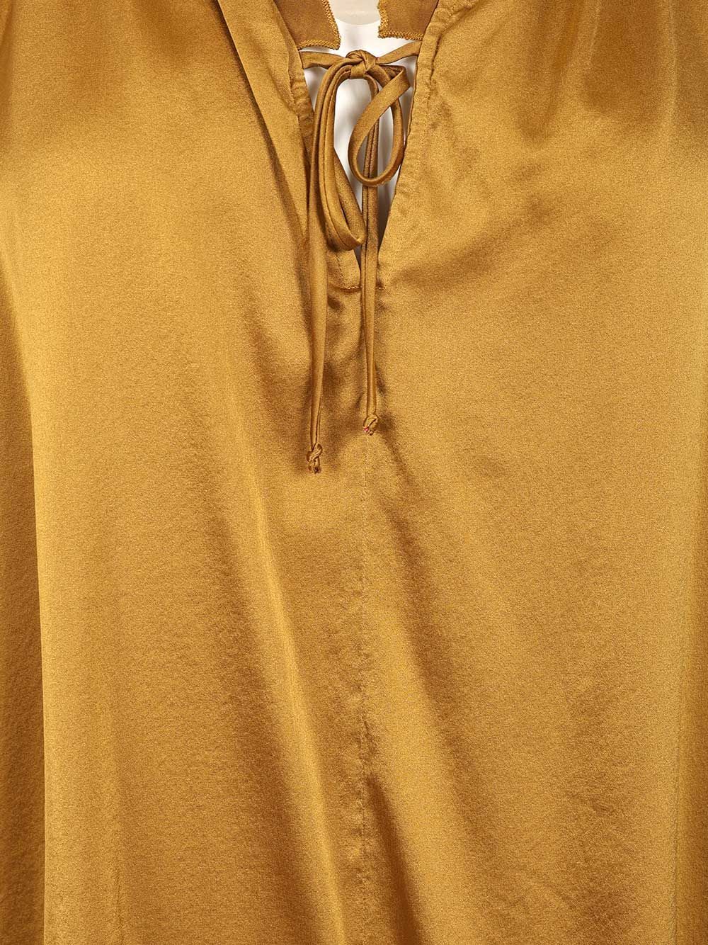 Forte Forte Soft Silk Blend Green Blouse In Gold