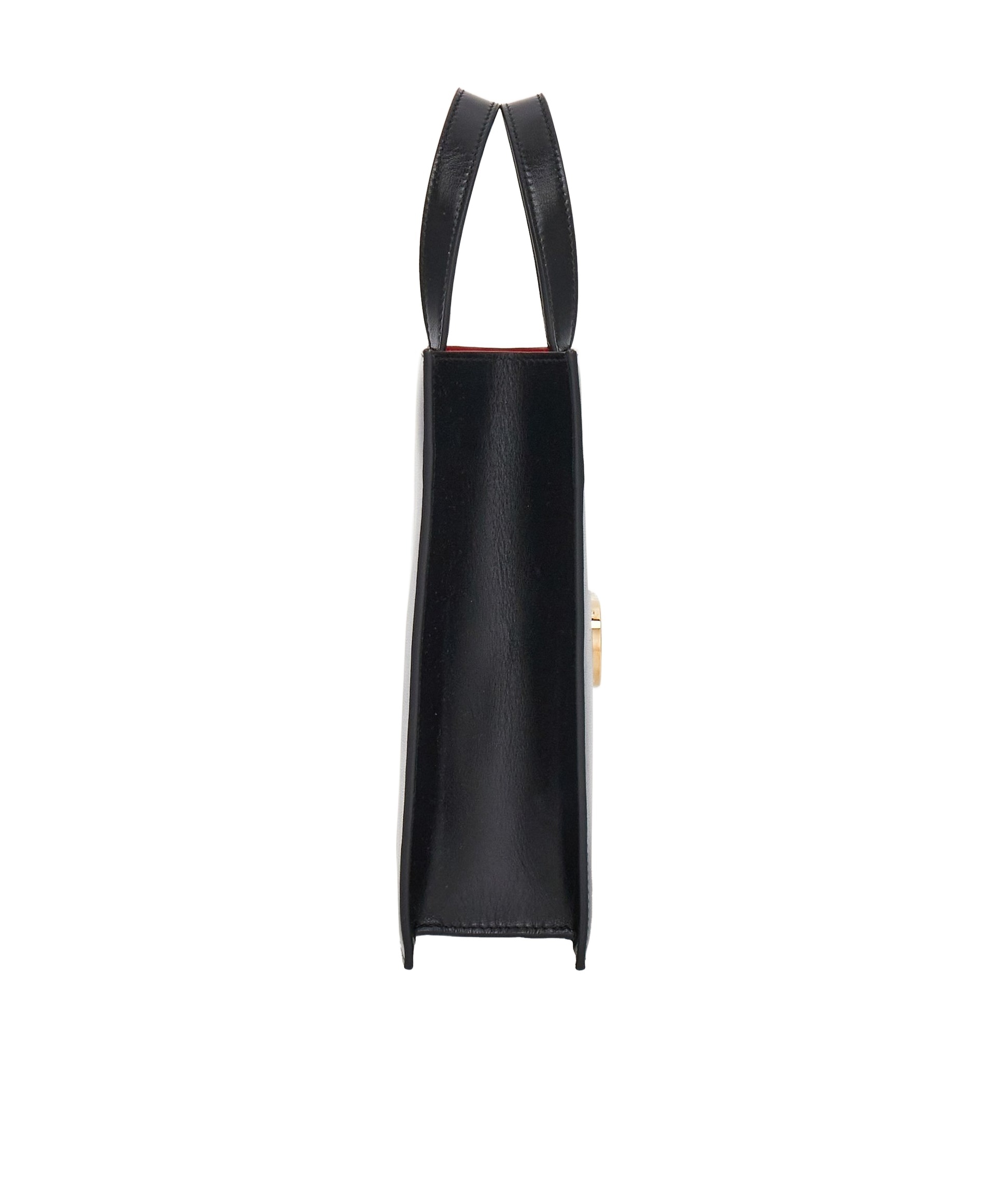 Ferragamo Salvatore  Gancini-plaque Mini Tote Bag In Black