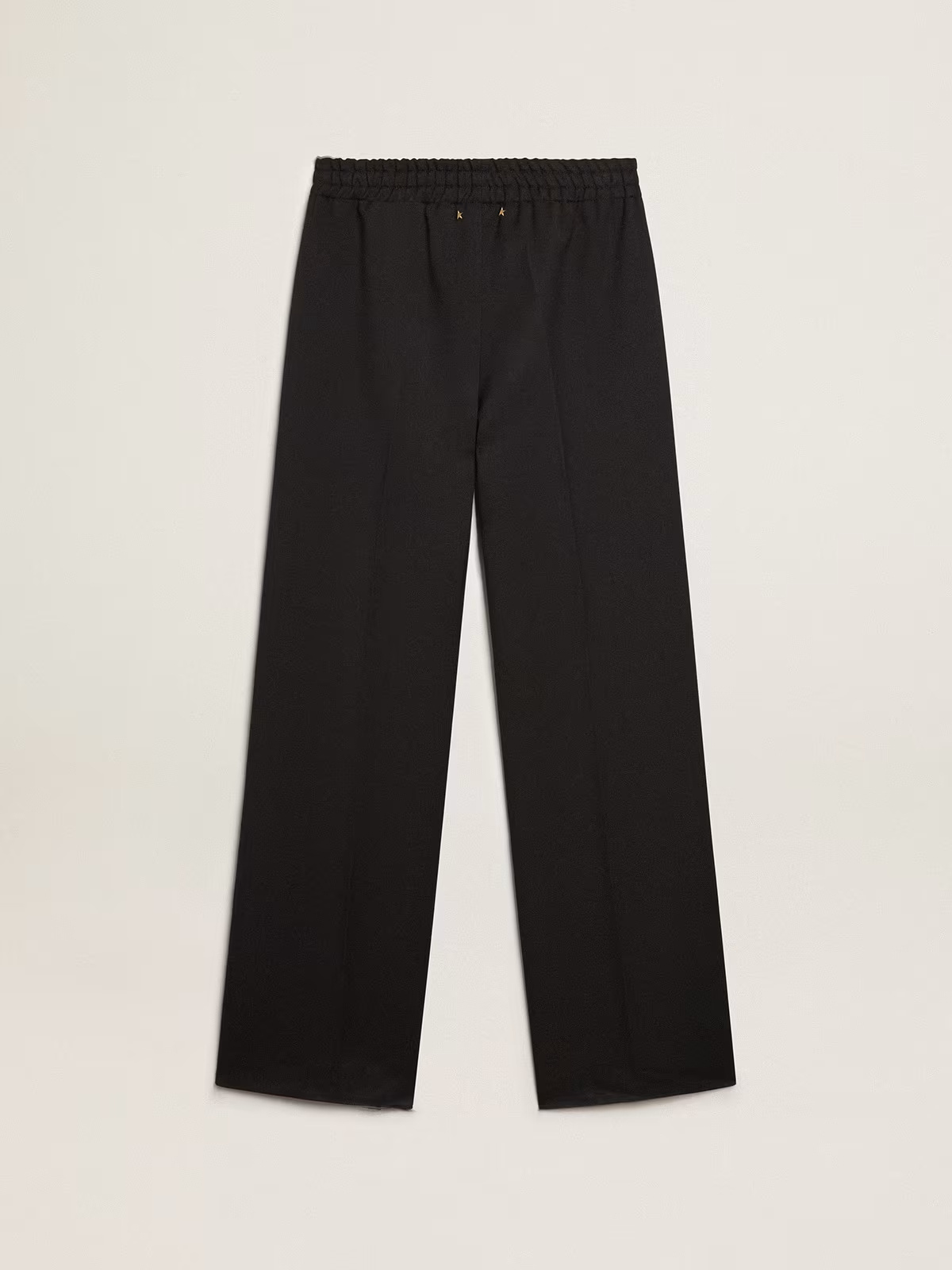 Shop Golden Goose Joggers In Dark Blue Wool Gabardine In Black