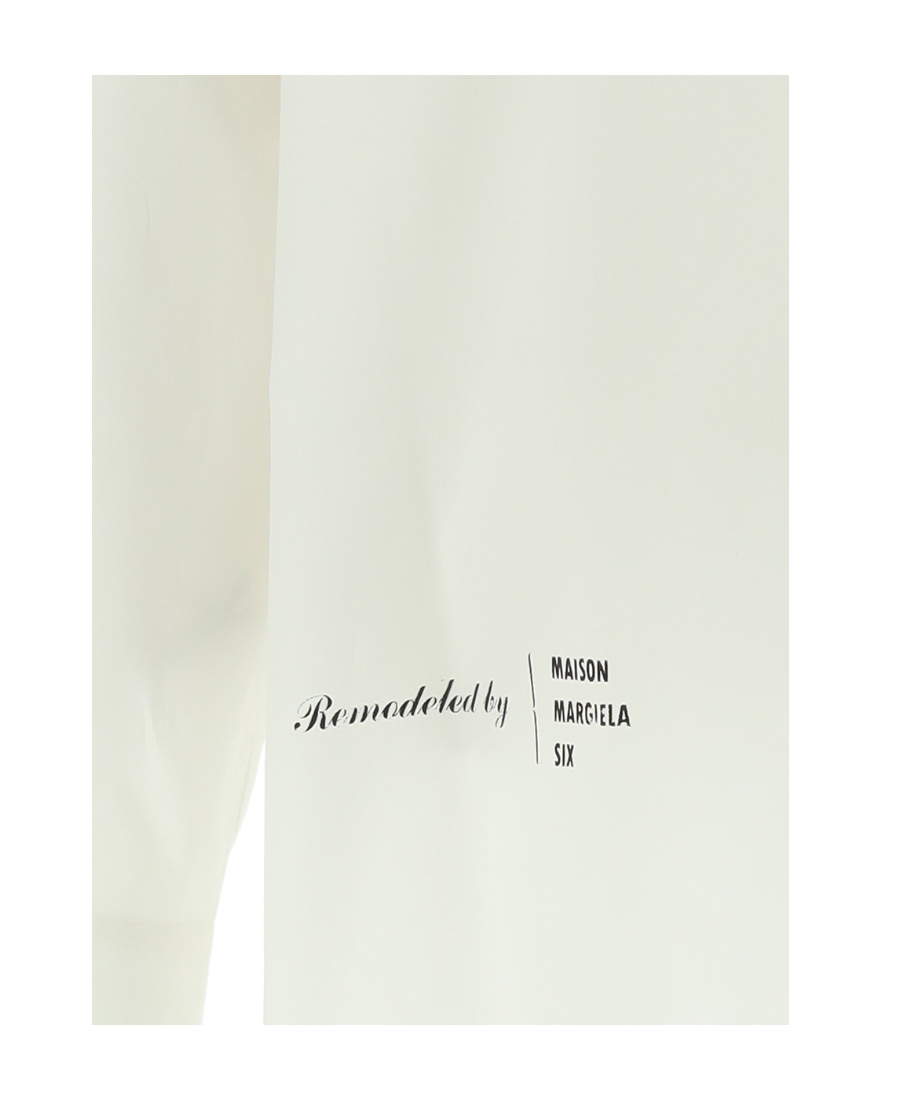 Mm6 Maison Margiela Scallop-hem Button-down Shirt In White
