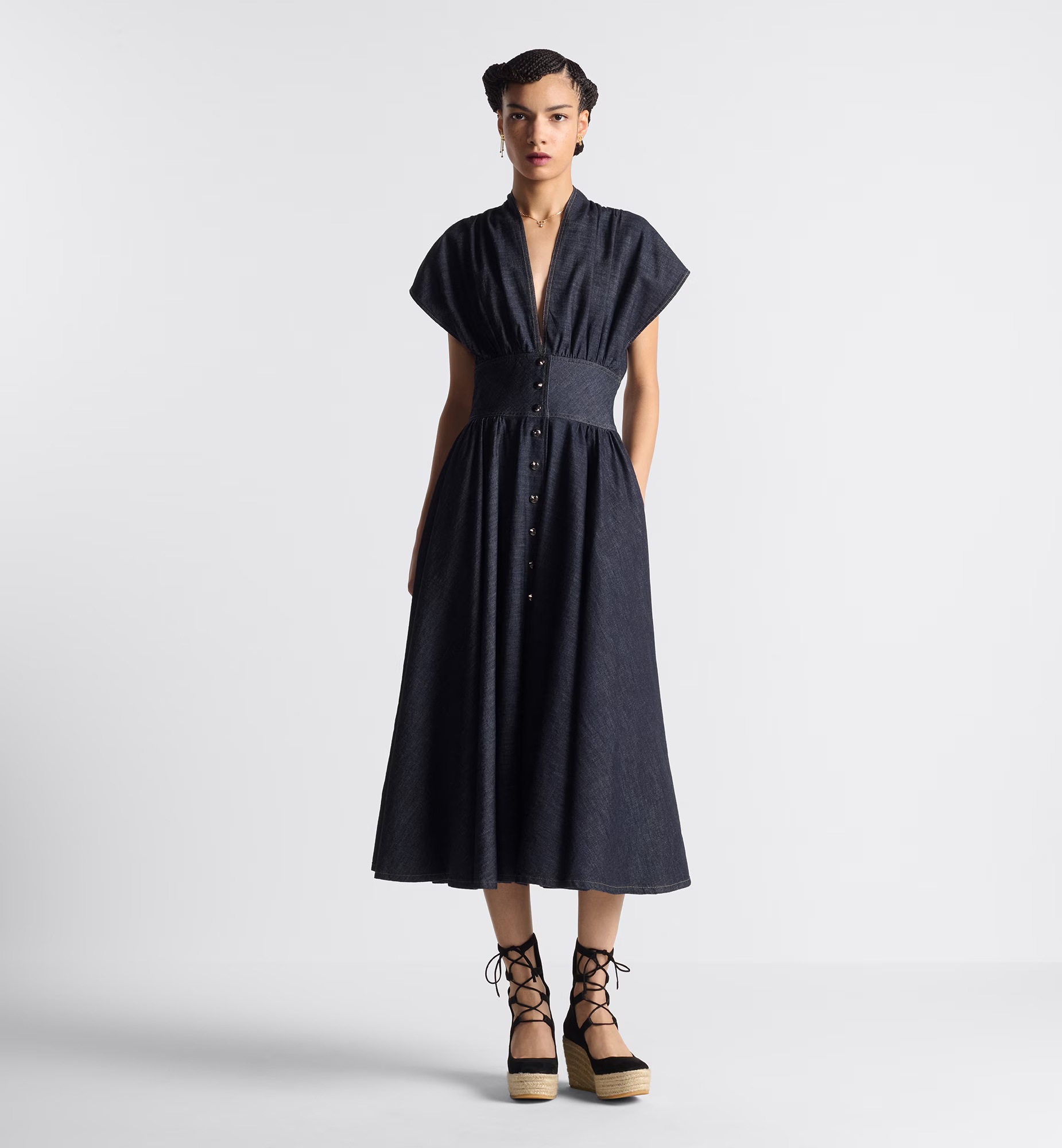 DIOR TRUMPET-SHAPED MID-LENGTH DRESS 