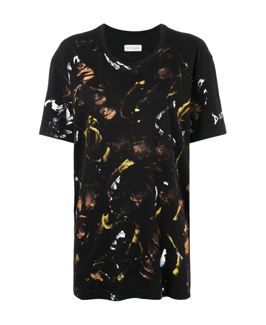 FAITH CONNEXION SPLASH INK PRINTED T-SHIRT 