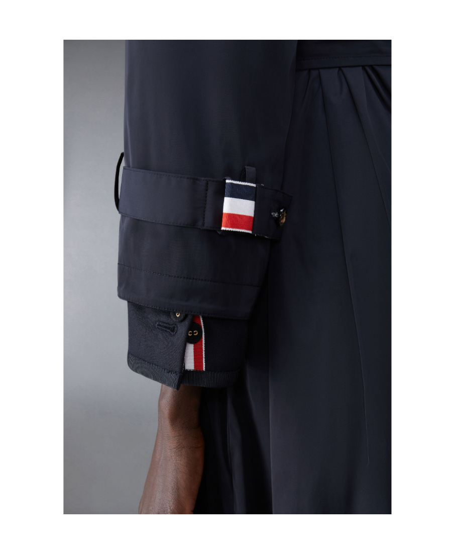Thom Browne Belted Single-breasted Coat In Black