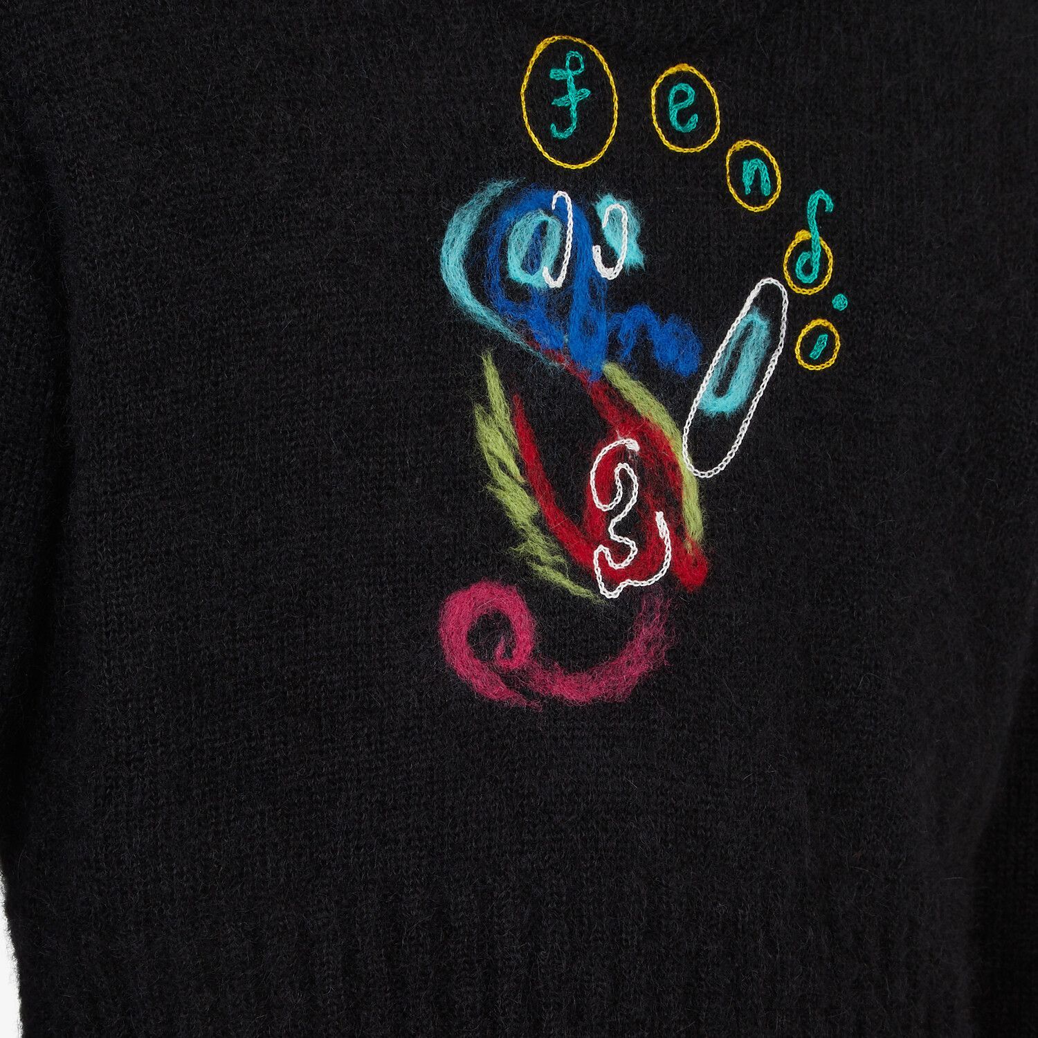 Fendi X Noel Fielding Abstract-print Jumper In Black