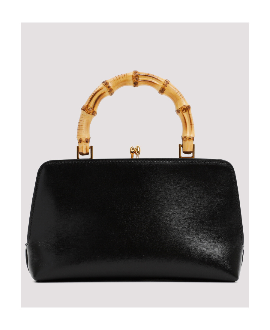 Jil Sander Goji Bamboo-handle Mini Bag In Black