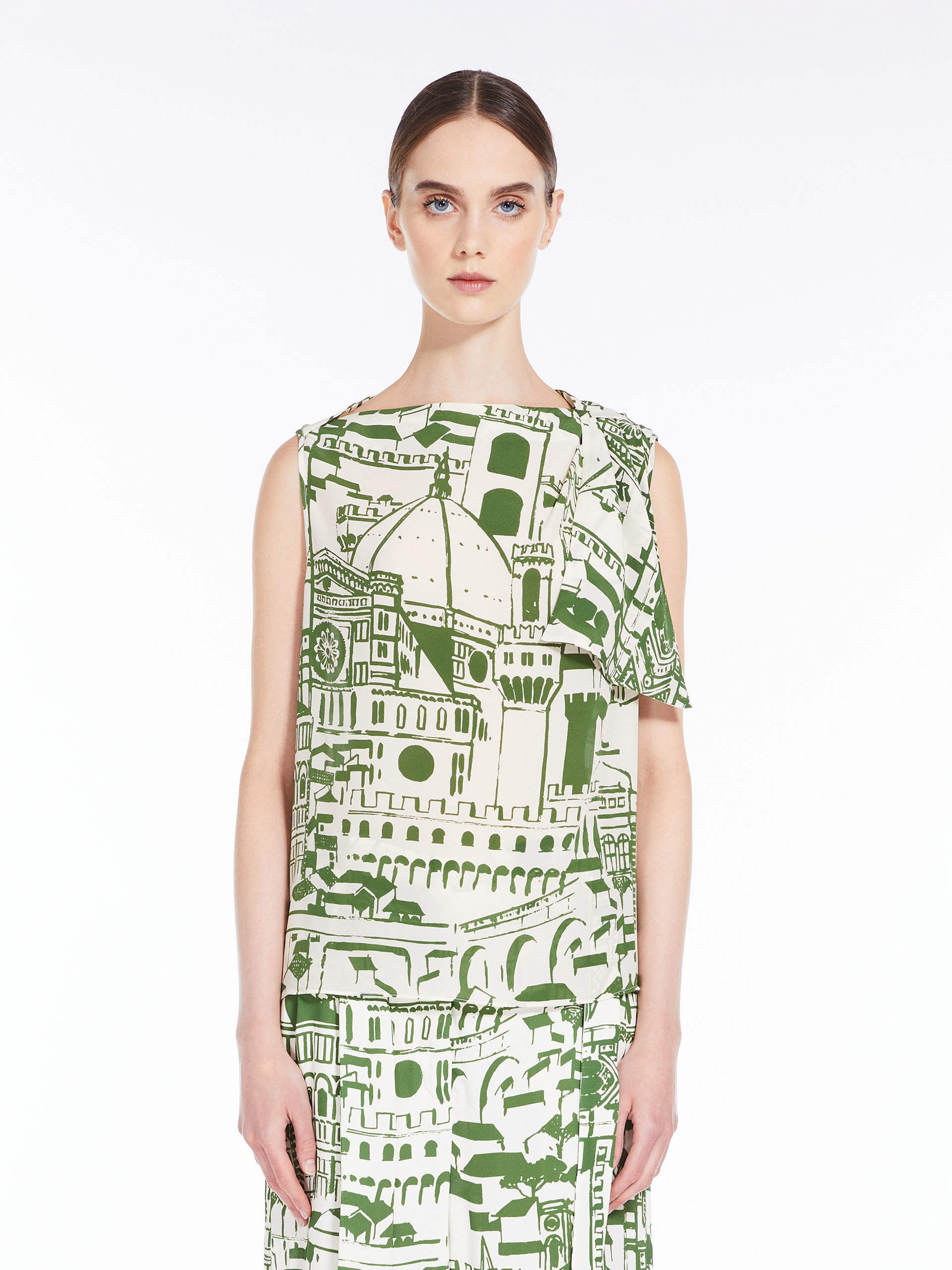 Shop Weekend Max Mara Sleeveless Vest With Round Neck In White