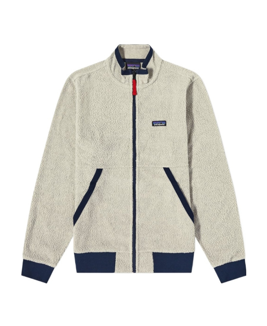 Patagonia Logo Zipper Casual Jacket In Nude