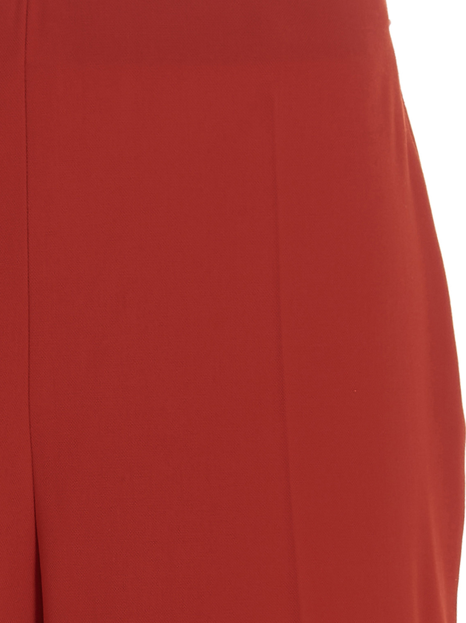 Shop Ferragamo Pleated Casual Pants In Red