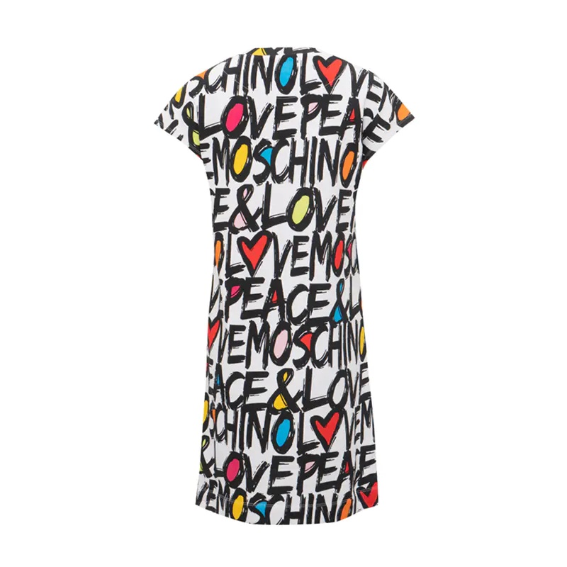Moschino A Printed Dress In Black