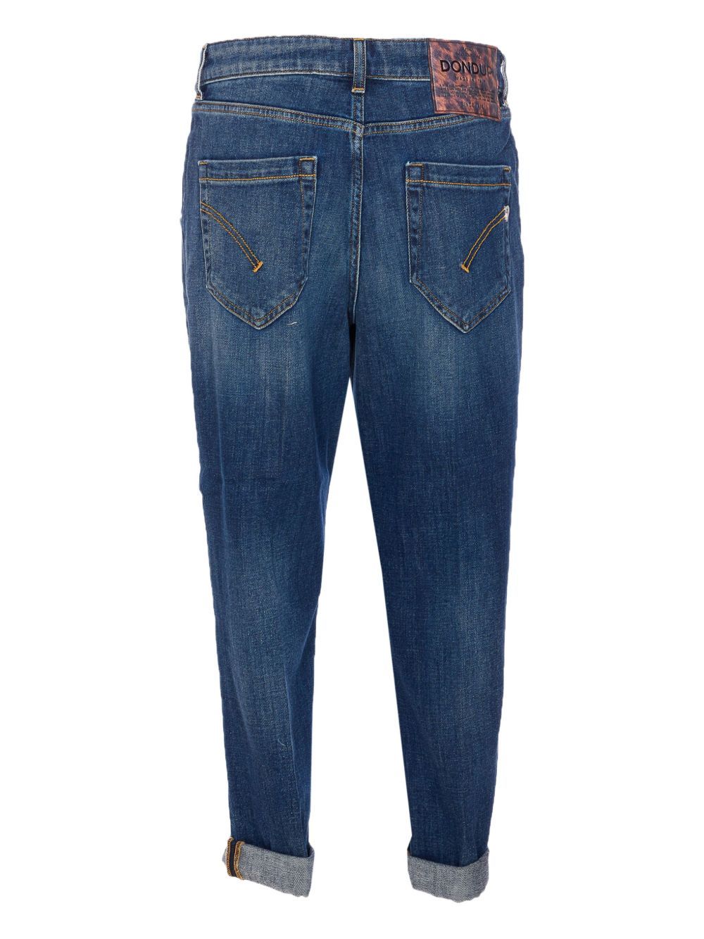 Dondup Trousers Loose Fit Rolled Cuffs In Blue