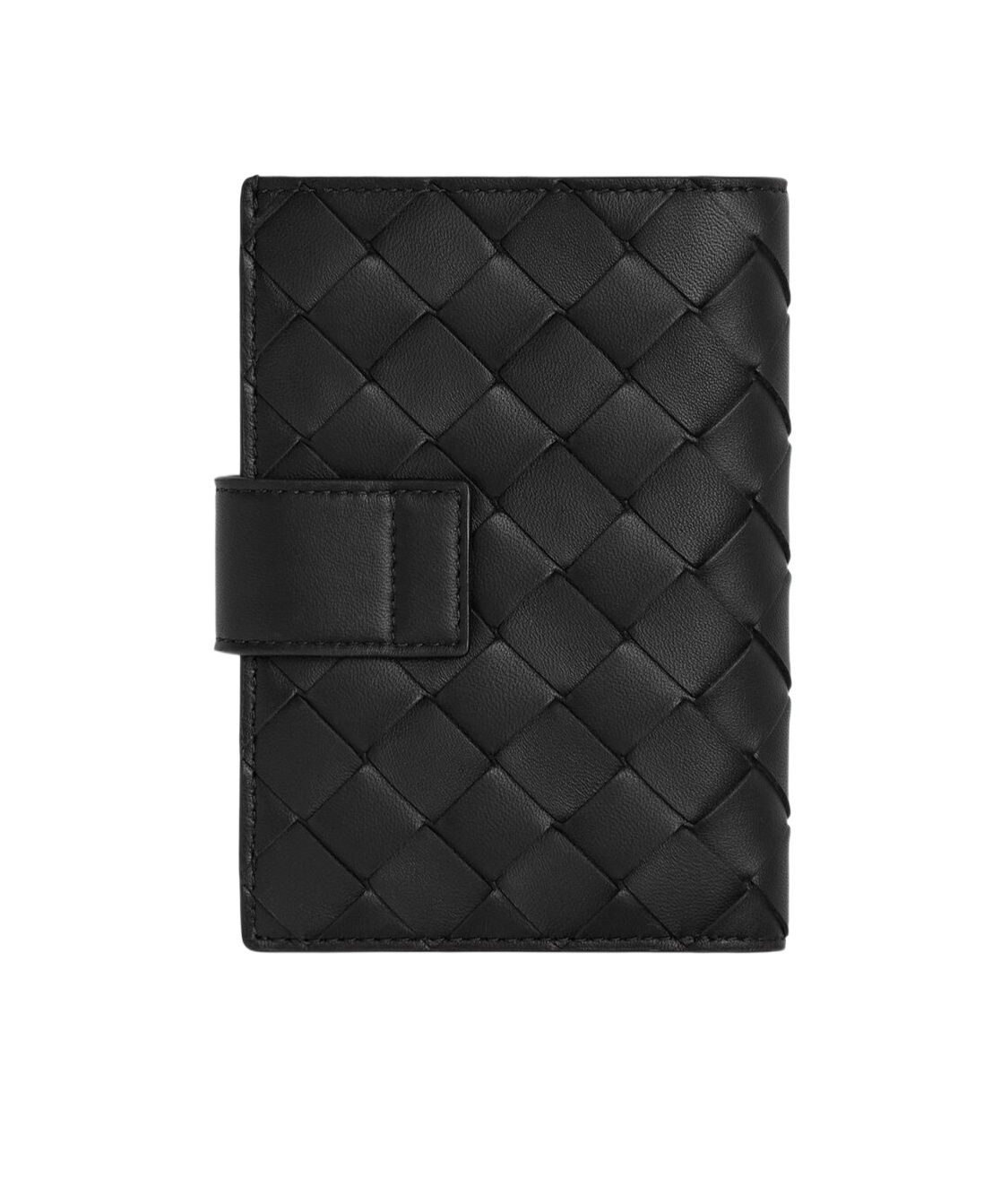 Bottega Veneta Tag Passport Holder In Black