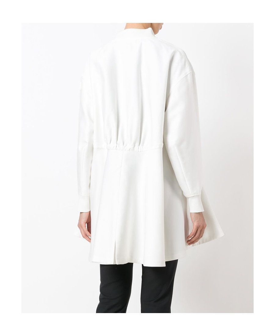 Moncler Striped Horn-shaped Casual Jacket In White