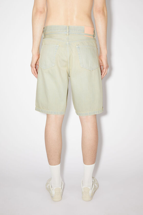 Acne Studios Wide-leg Denim Shorts In Blue