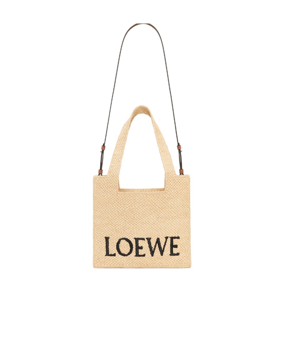 Loewe Small Tote Bag With Logo In Nude