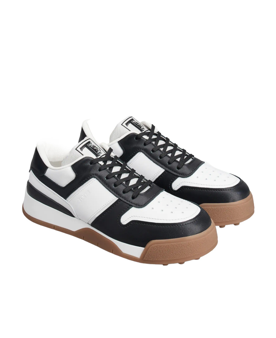 Tod's Panelled Low-top Leather Sneakers In Black
