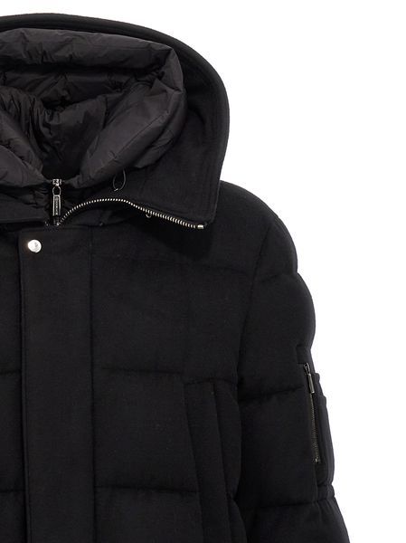 Moorer Hooded Padded Jacket In Black
