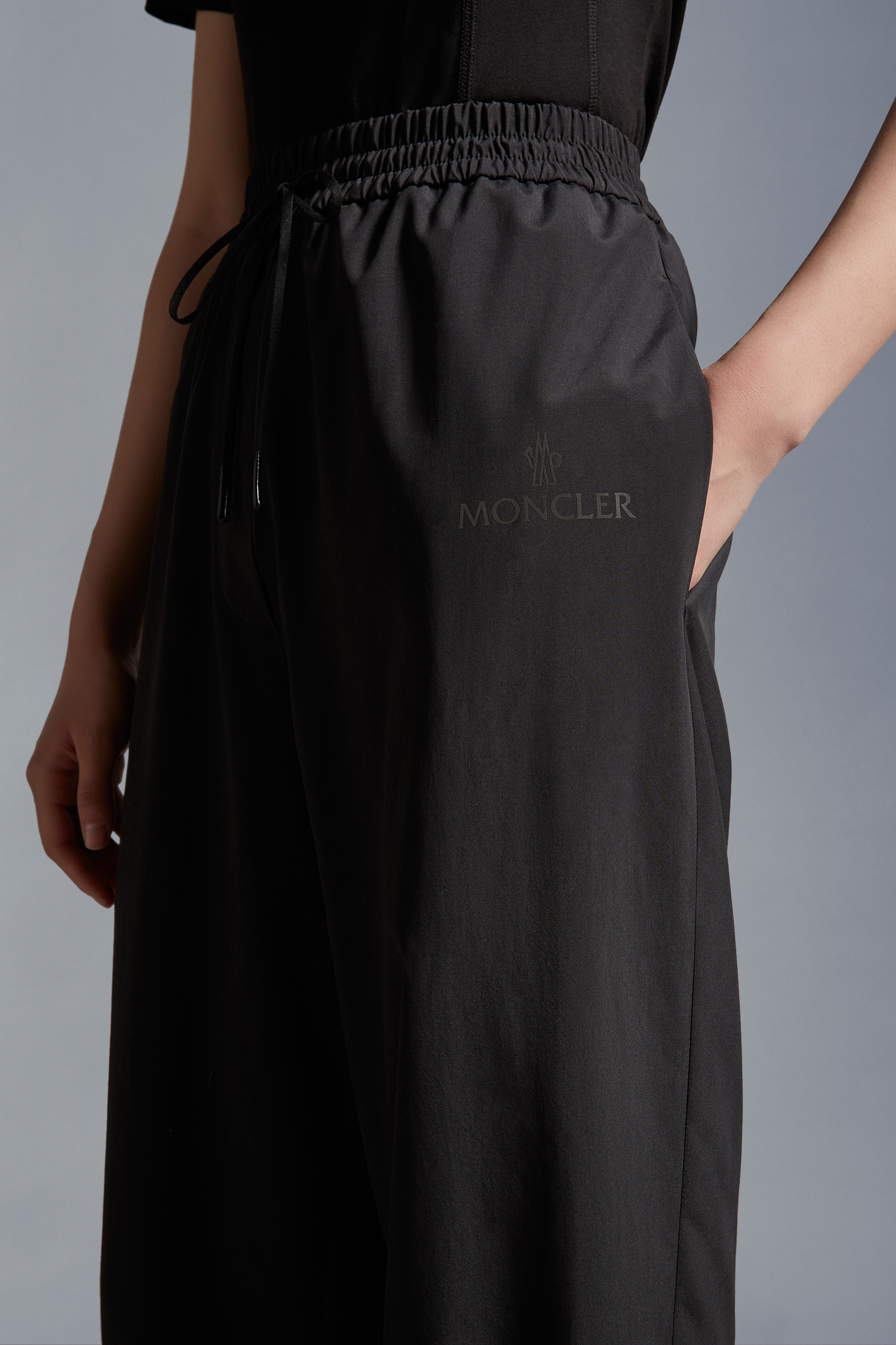 Shop Moncler Jogging Trousers In Black